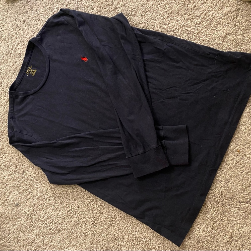 Polo Ralph Lauren Navy Long Sleeve Shirt Size L